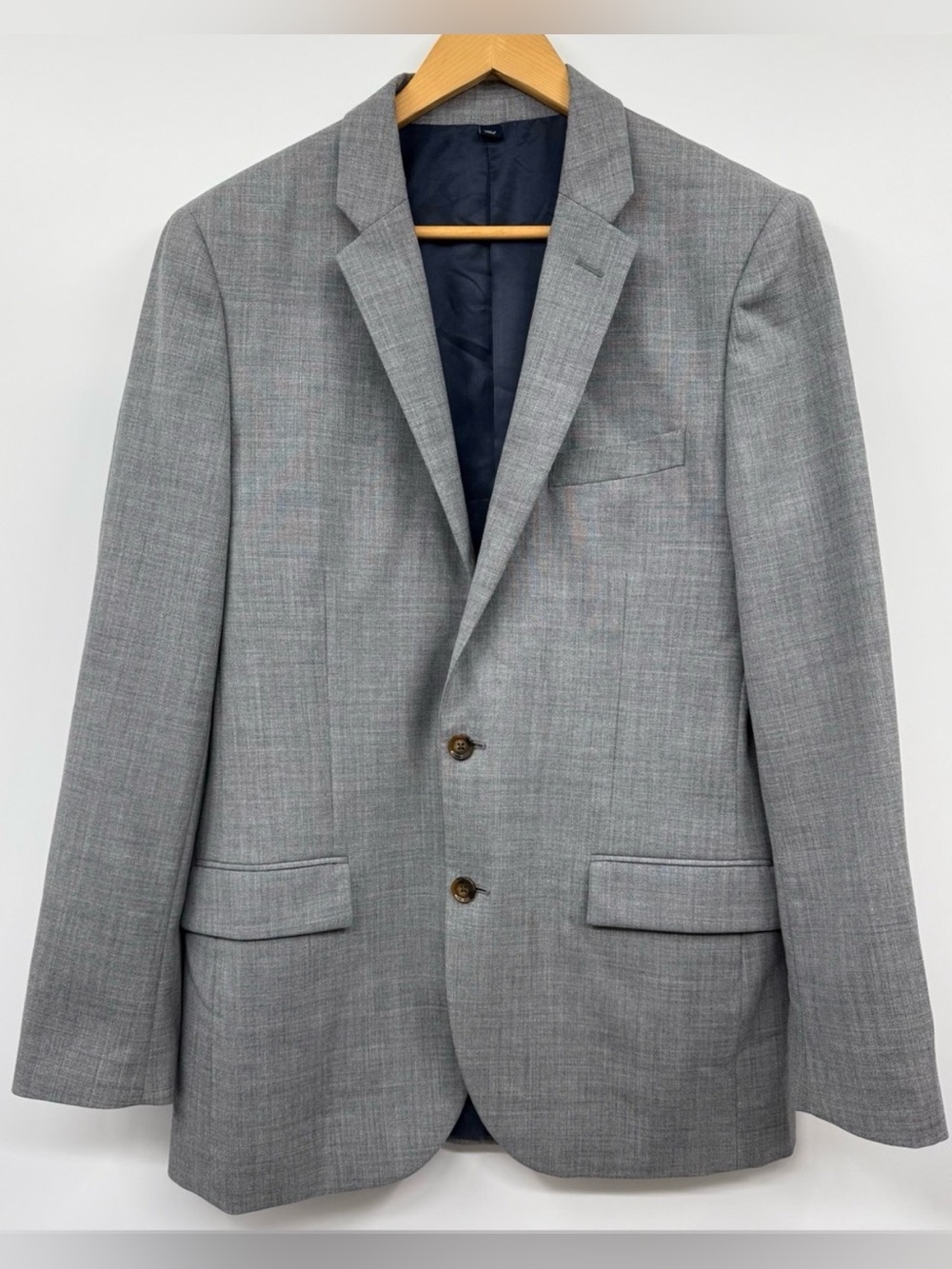 J. Crew Voyager Thompson Sport Coat Blazer Men 40L Gray Wool Wedding Guest